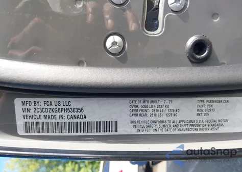 2023 Dodge Challenger Gt Awd from USA, damaged, VIN 2C3CDZKG6PH630356